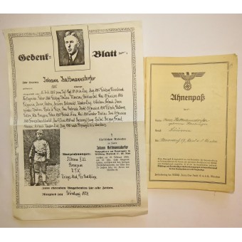 3ème Reich Ancestry passeport - Ahnenpaß. Espenlaub militaria